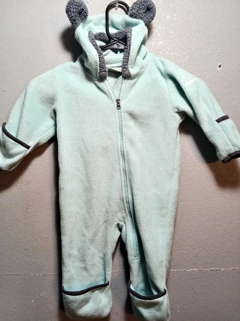 Columbia Infant Tiny Bear II Bunting Green & Gray 6/12 Months